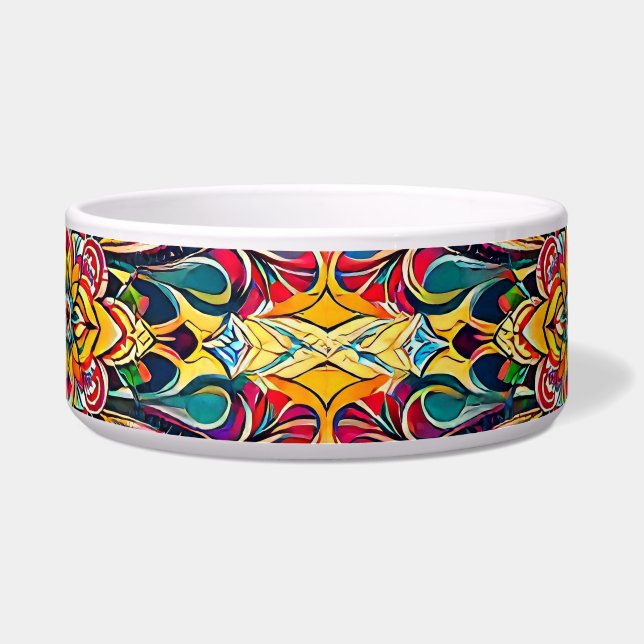 Farbsymphonie Mandala – Kräftige psychedelische Bl Napf (Vorderseite)