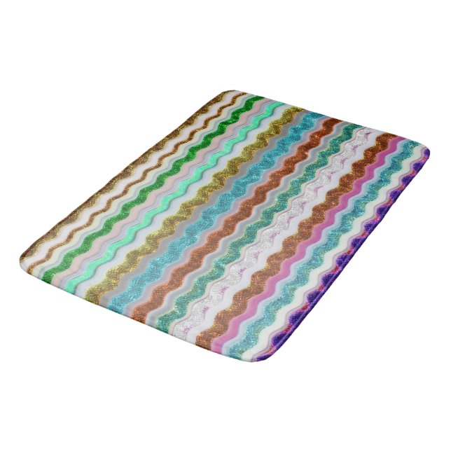 Färbt mit schmarotzerartigen Streifen Badematte (Schrägansicht)