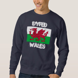 Färbt, Wales mit walisischer Flagge Sweatshirt