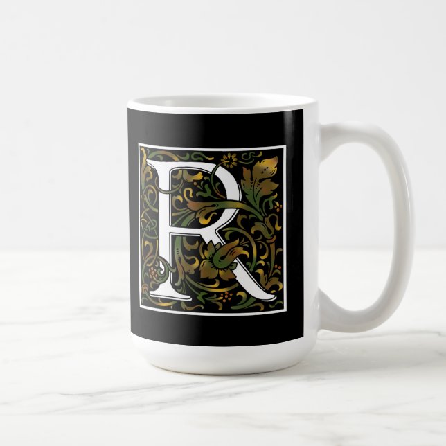 FarbTasse des Monogramm-R Kaffeetasse (Rechts)