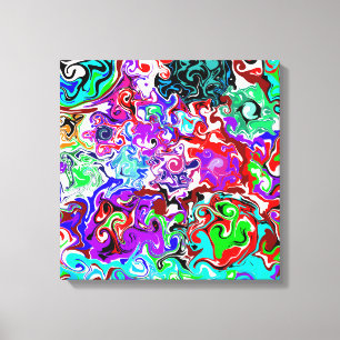 Farbtherapie Fluid Art Wirbel Leinwanddruck