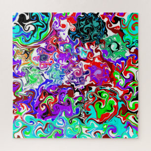 Farbtherapie Fluid Art Wirbel   Puzzle