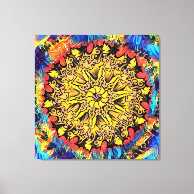 Farbtherapie Gestrickte Canvas Druck Leinwanddruck (Vorderseite)