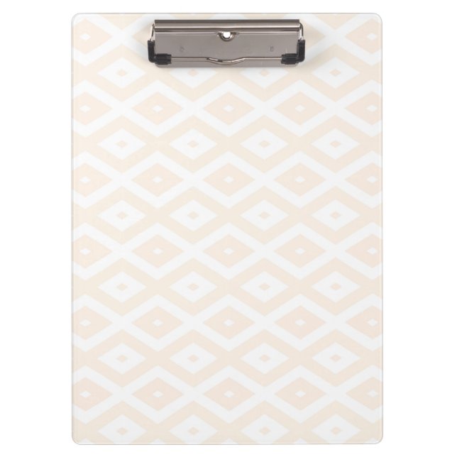 Farbton Beige und Weiß Klemmbrett (Vorderseite)