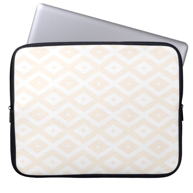 Farbton Beige und Weiß Laptopschutzhülle (Vorderseite)