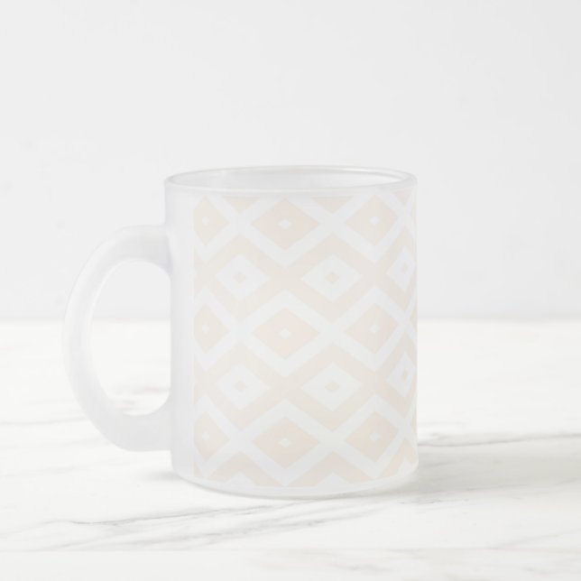 Farbton Beige und Weiß Mattglastasse (Links)