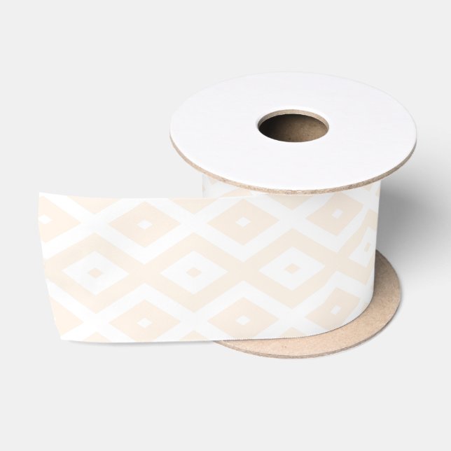 Farbton Beige und Weiß Satinband (Spule)