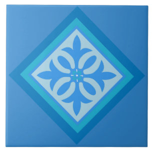 Farbton der Ocean Blues - Rautenfarbe Fliese