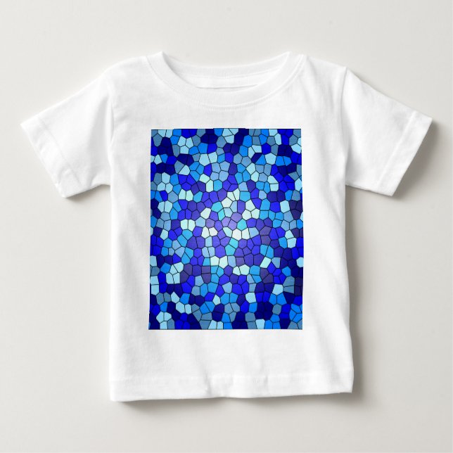 Farbtöne aus blau gestanztem Glas von Shirley Tayl Baby T-shirt (Vorderseite)