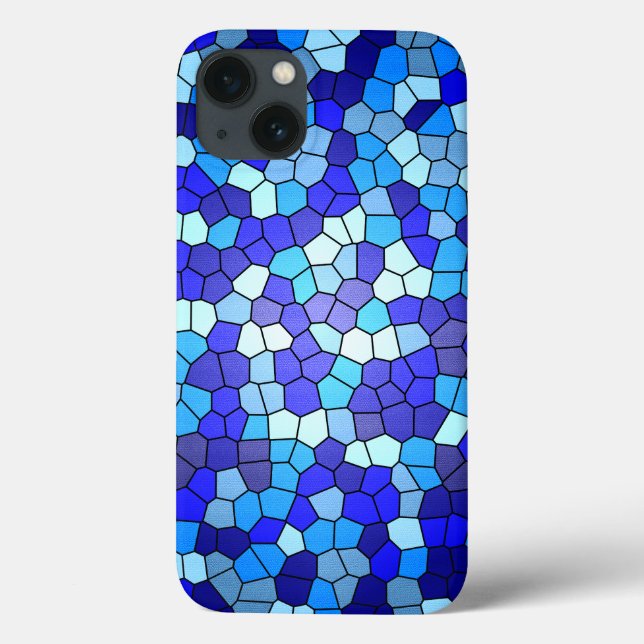 Farbtöne aus blau gestanztem Glas von Shirley Tayl Case-Mate iPhone Hülle (Rückseite)
