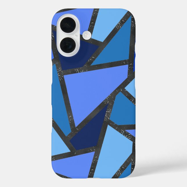 Farbtöne aus blauem Glasmuster Case-Mate iPhone Hülle (Rückseite)