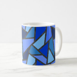 Farbtöne aus blauem Glasmuster Kaffeetasse