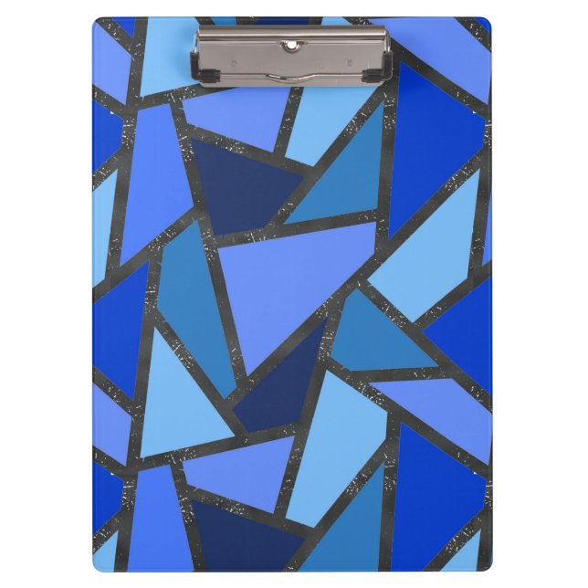 Farbtöne aus blauem Glasmuster Klemmbrett (Vorderseite)