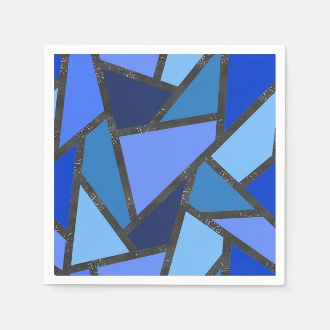 Farbtöne aus blauem Glasmuster Serviette (Vorderseite)