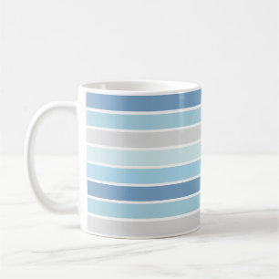 Farbtöne aus blauem Streifen Kaffeetasse