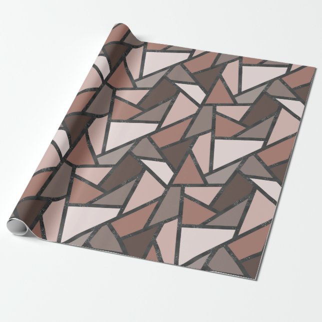 Farbtöne aus braunem Glasmuster Geschenkpapier (Ungerollt)