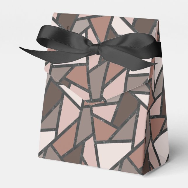 Farbtöne aus braunem Glasmuster Geschenkschachtel (Vorderseite)