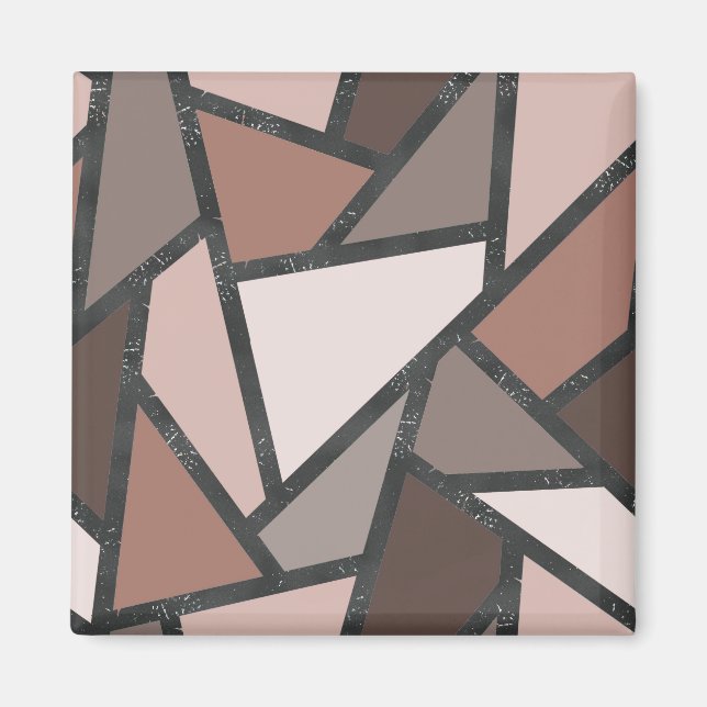 Farbtöne aus braunem Glasmuster Magnet (Vorne)