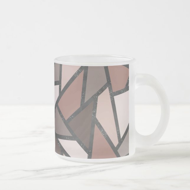 Farbtöne aus braunem Glasmuster Mattglastasse (Rechts)