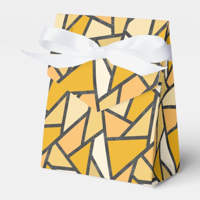 Farbtöne aus gelbem Glasmuster Geschenkschachtel (Vorderseite)