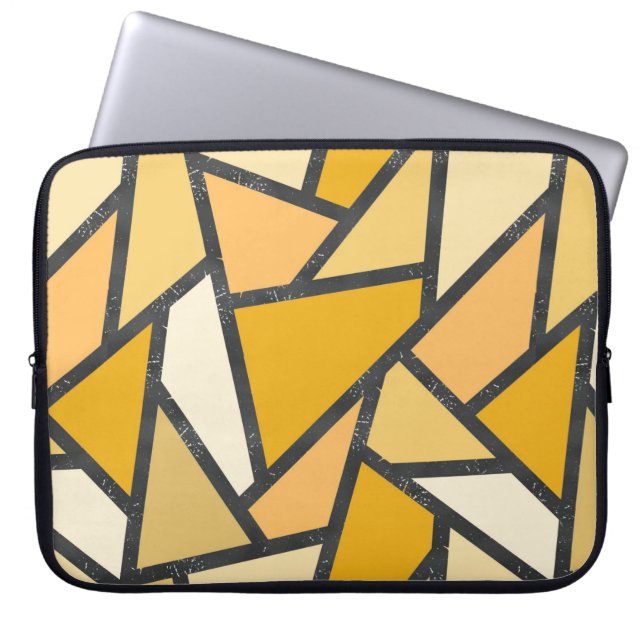 Farbtöne aus gelbem Glasmuster Laptopschutzhülle (Vorderseite)