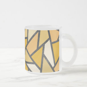 Farbtöne aus gelbem Glasmuster Mattglastasse