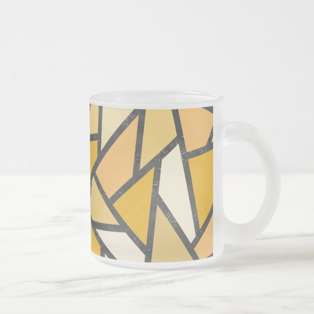Farbtöne aus gelbem Glasmuster Mattglastasse (Rechts)