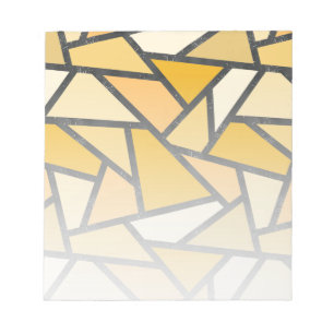 Farbtöne aus gelbem Glasmuster Notizblock