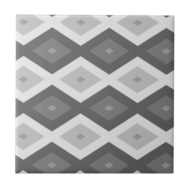 Farbtöne aus grauem Diamantmuster Fliese (Vorderseite)