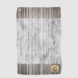 Farbtöne aus grauem Marmor und Mit Monogramm Strei Golfhandtuch