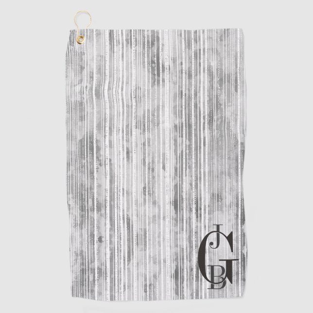 Farbtöne aus grauem Marmor und Streifen Golfhandtuch (Vorderseite)