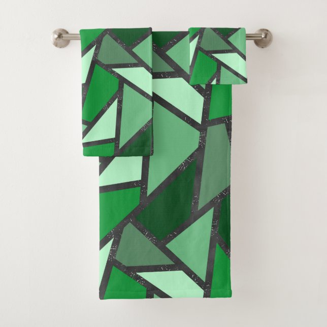 Farbtöne aus grün gefärbtem Glas Badhandtuch Set (Insitu)