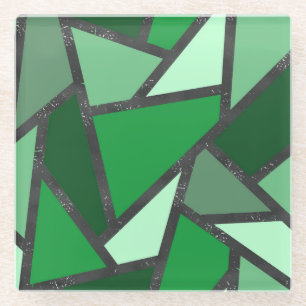 Farbtöne aus grün gefärbtem Glas Glasuntersetzer