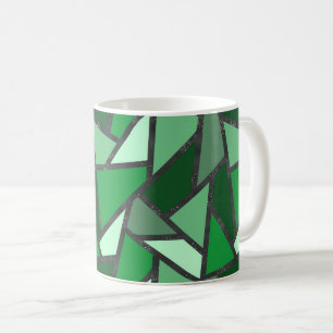 Farbtöne aus grün gefärbtem Glas Kaffeetasse