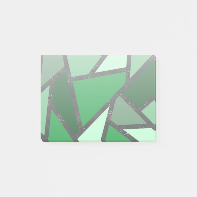 Farbtöne aus grün gefärbtem Glas Post-it Klebezettel (Vorderseite)