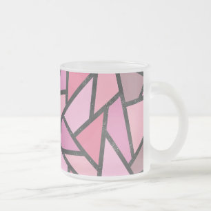 Farbtöne aus Korallenglas Mattglastasse