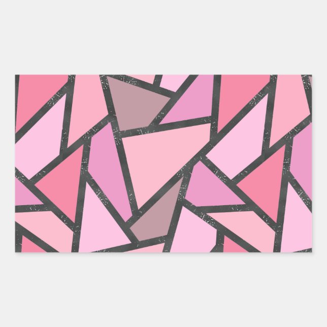 Farbtöne aus Korallenglas Rechteckiger Aufkleber (Vorderseite)