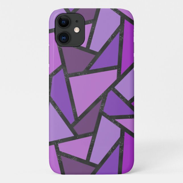Farbtöne aus lila Glasmuster Case-Mate iPhone Hülle (Rückseite)