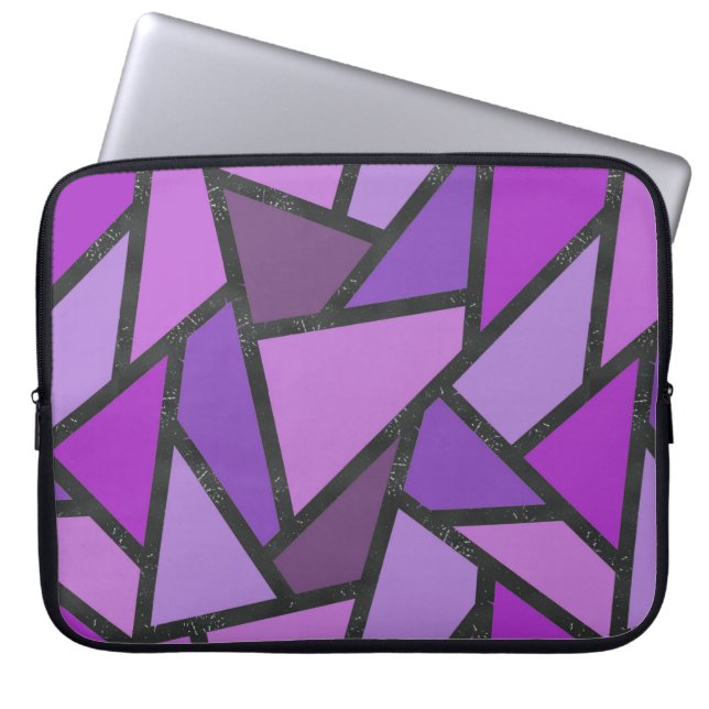 Farbtöne aus lila Glasmuster Laptopschutzhülle (Vorderseite)
