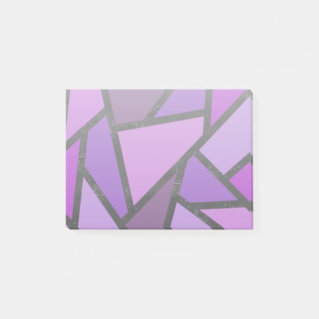 Farbtöne aus lila Glasmuster Post-it Klebezettel (Vorderseite)