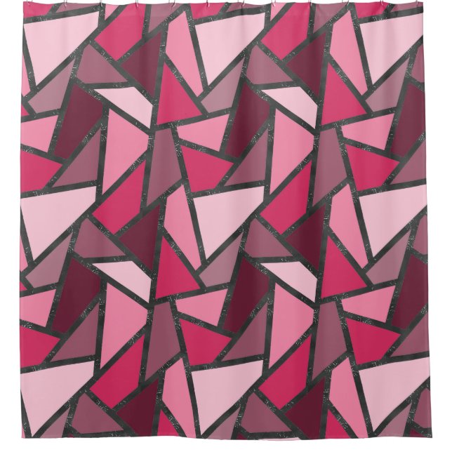 Farbtöne aus rosa Farbglas Duschvorhang (Vorderseite)