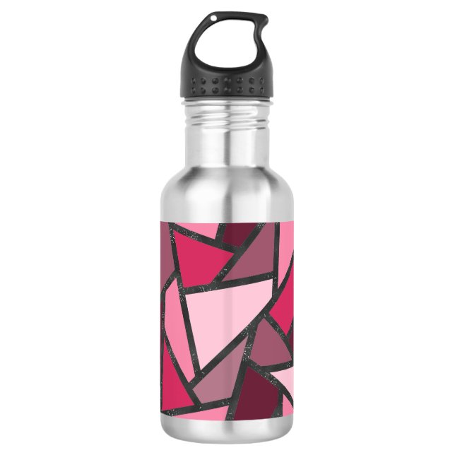 Farbtöne aus rosa Farbglas Edelstahlflasche (Vorderseite)