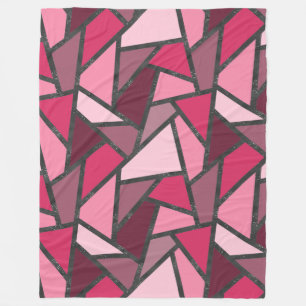 Farbtöne aus rosa Farbglas Fleecedecke