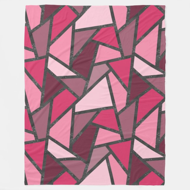Farbtöne aus rosa Farbglas Fleecedecke (Vorderseite)