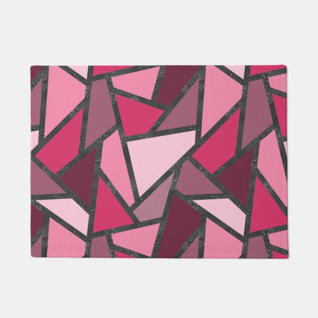 Farbtöne aus rosa Farbglas Fußmatte (Vorderseite)
