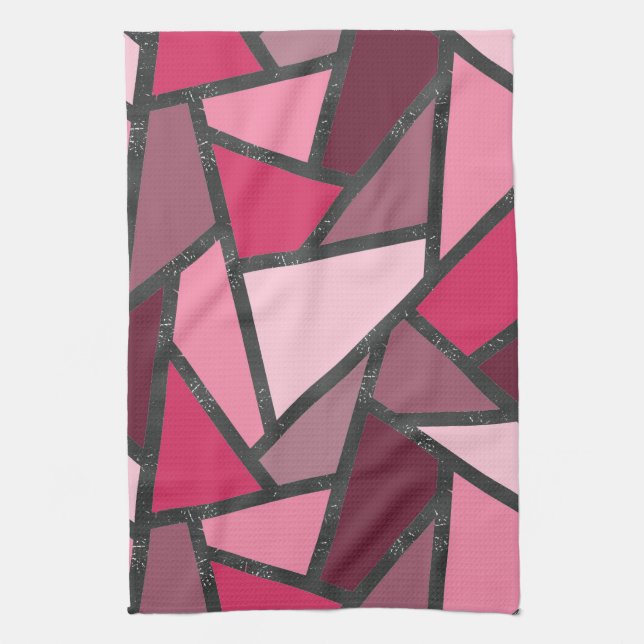 Farbtöne aus rosa Farbglas Geschirrtuch (Vertikal)