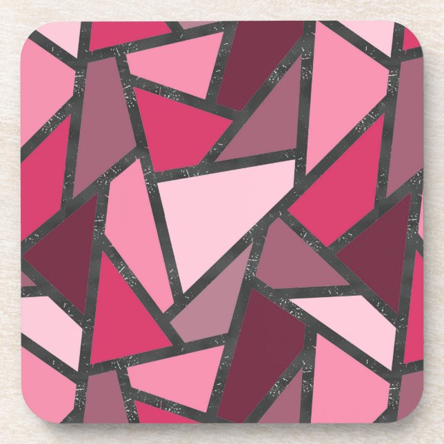 Farbtöne aus rosa Farbglas Getränkeuntersetzer (Vorderseite)