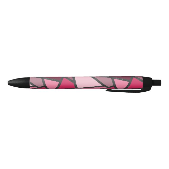 Farbtöne aus rosa Farbglas Kugelschreiber (Unterseite)