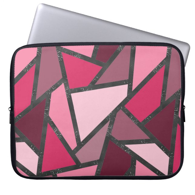 Farbtöne aus rosa Farbglas Laptopschutzhülle (Vorderseite)