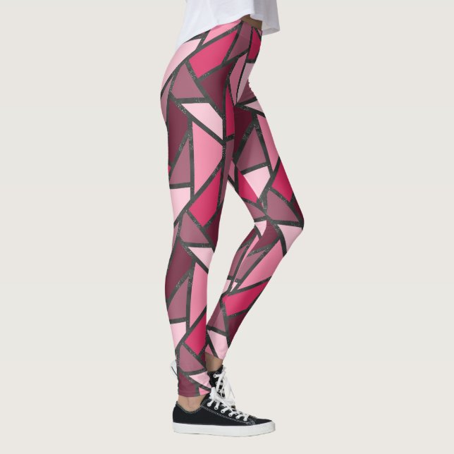 Farbtöne aus rosa Farbglas Leggings (Rechts)